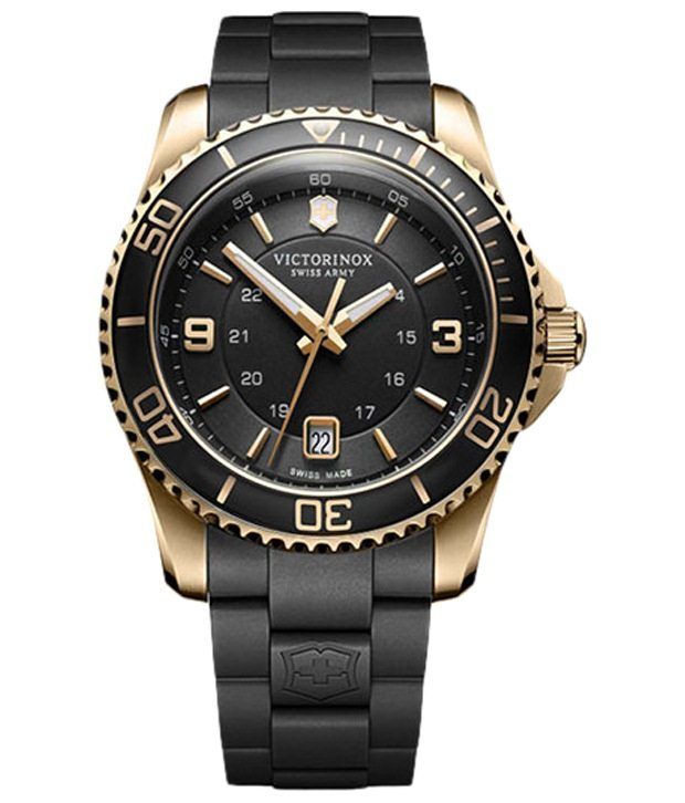 black analog wrist watch