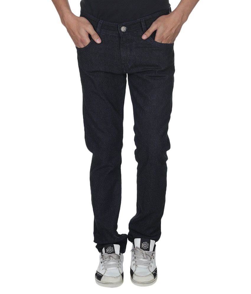 black cotton jeans mens