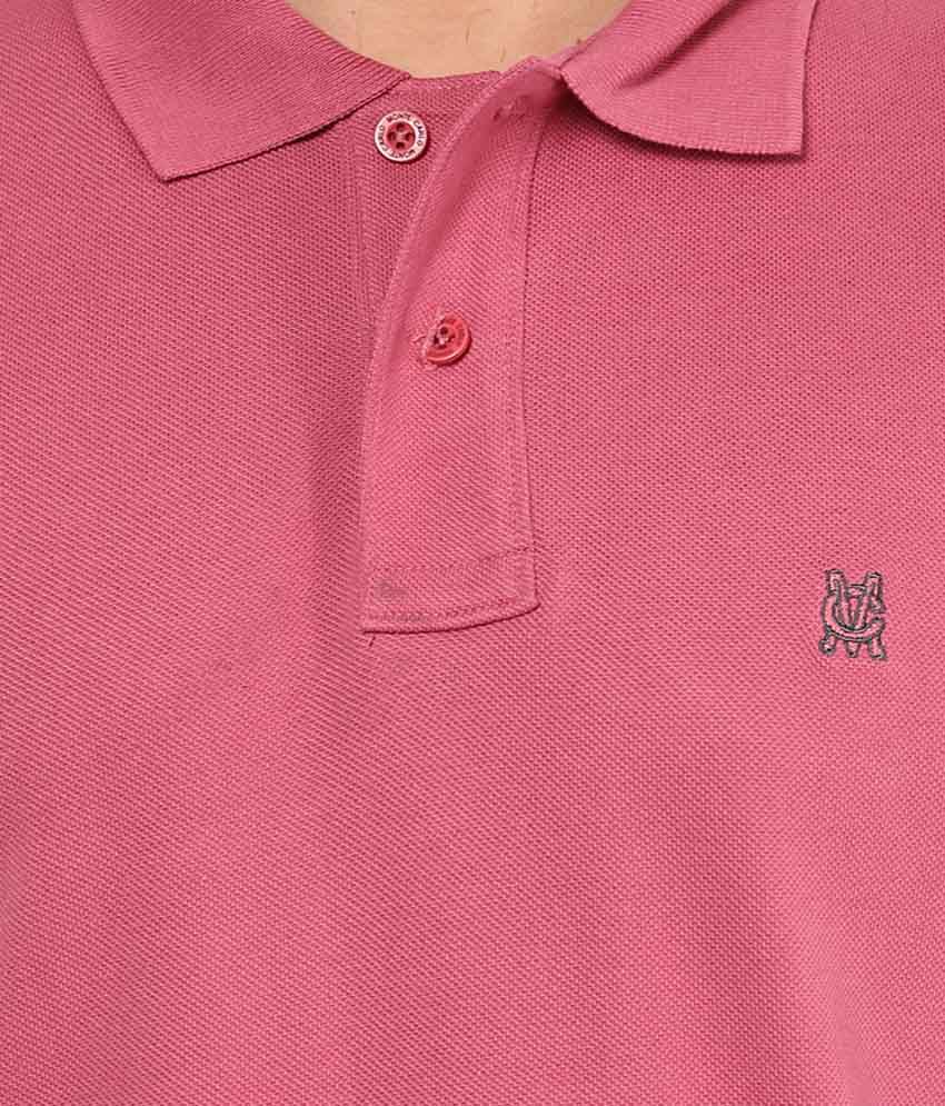 Monte Carlo Pink Solid Polo T Shirt - Buy Monte Carlo Pink Solid Polo T ...