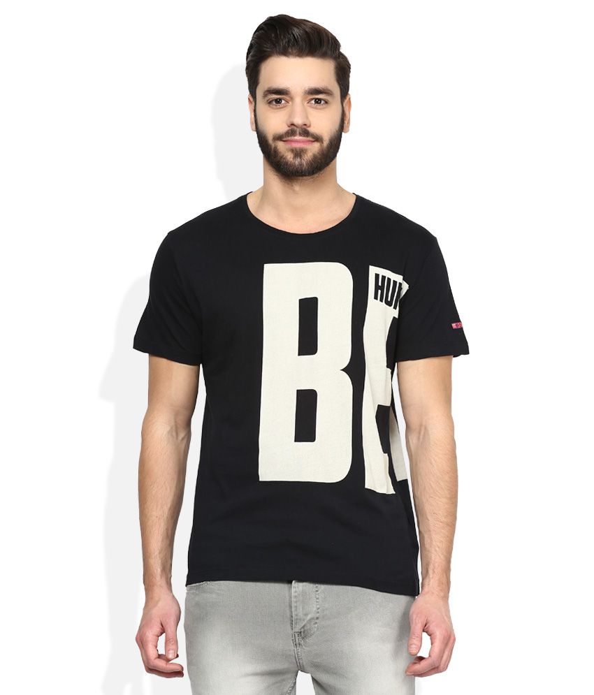 being human black printed shirt