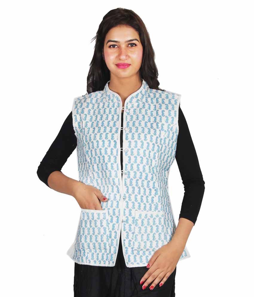 Buy Jaipur Textile Hub White Cotton Jackets Online at Best Prices in