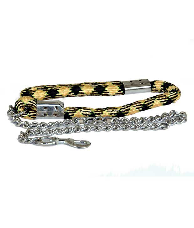     			Pet Club51 Yellow Stainless Steel Dog Chain With Padding