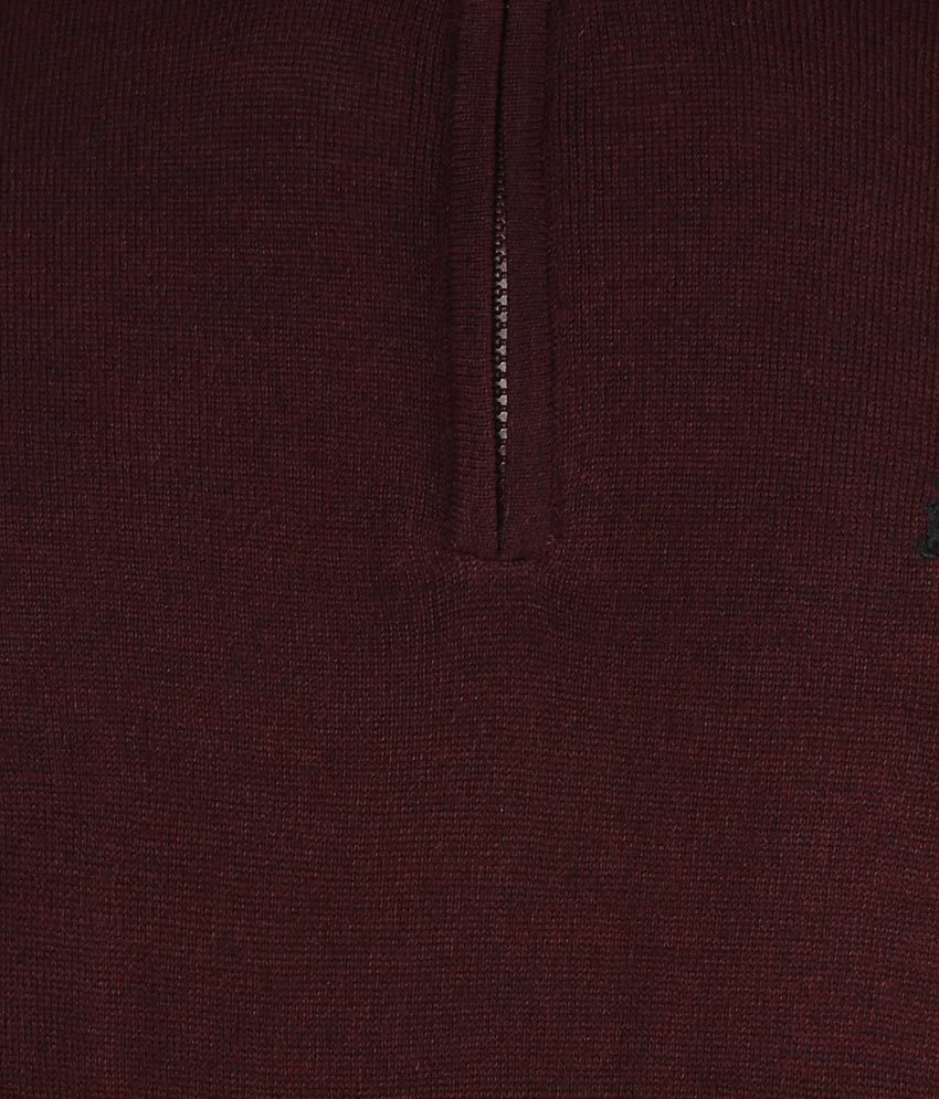 high neck maroon top