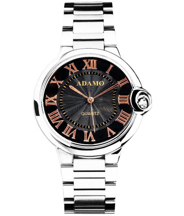     			Adamo AD86SM08 White Round Analog Watch