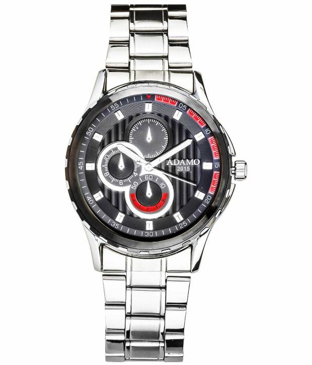     			Adamo Silver Stainless Steel Analog Watch