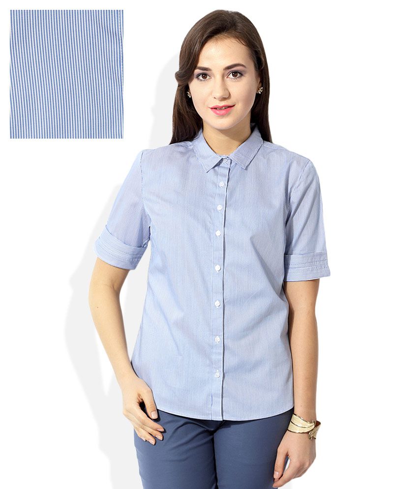 Buy Allen Solly Blue Stripes Shirts Online at Best Prices in India ...