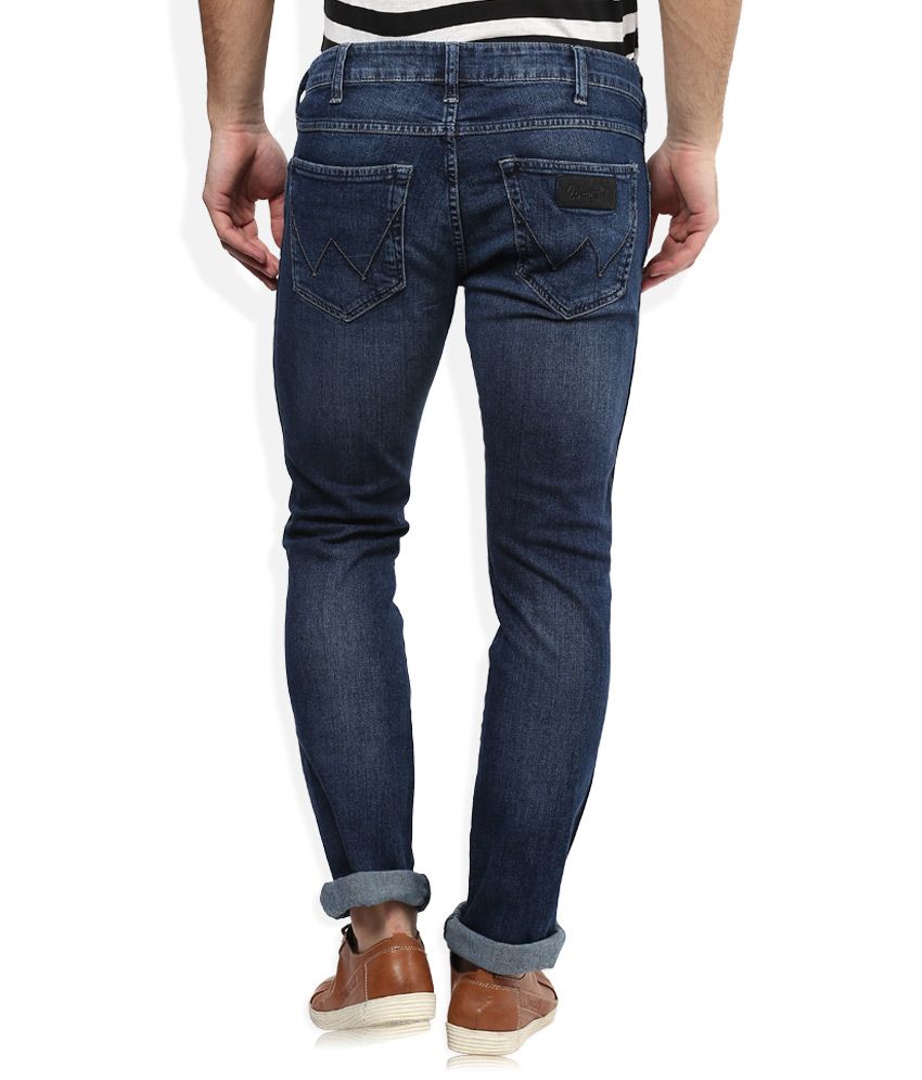 men's dark blue jeans regular fit