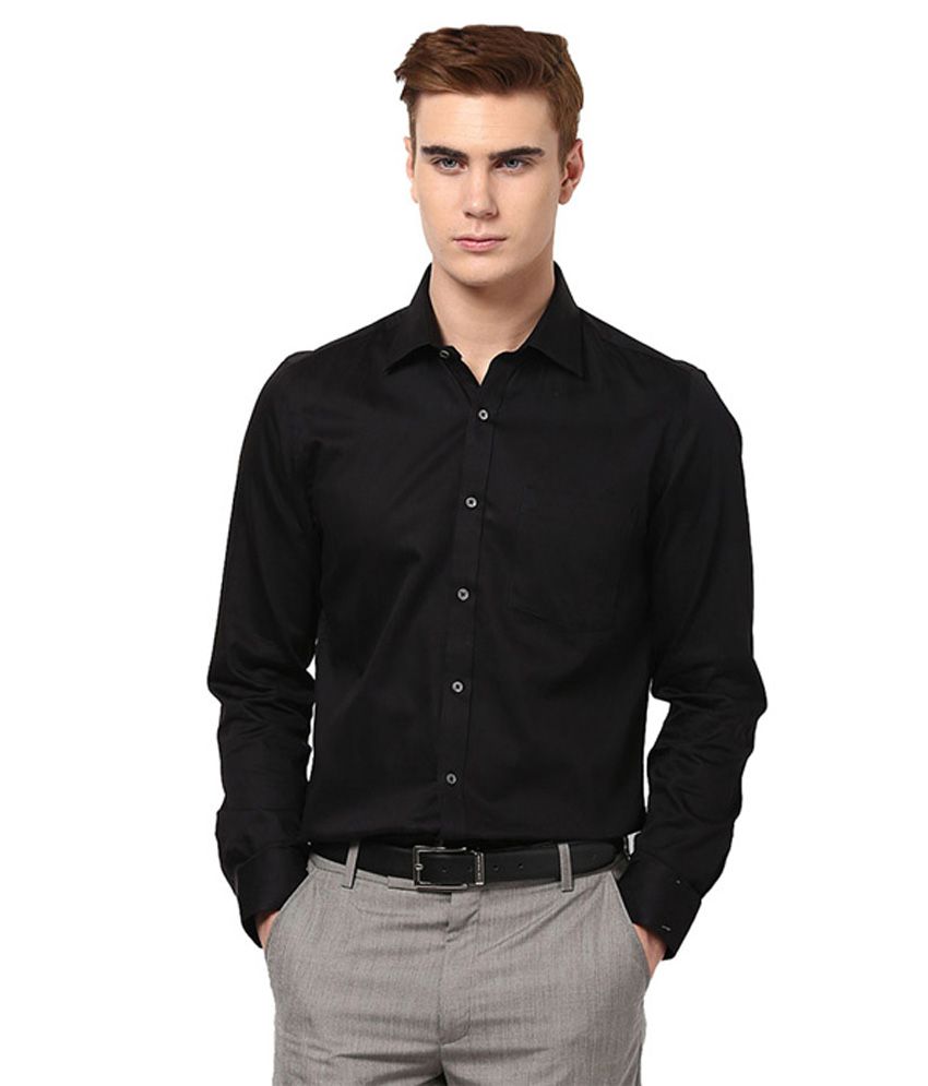 Vkg Black Formal Shirt - Buy Vkg Black Formal Shirt Online at Best ...