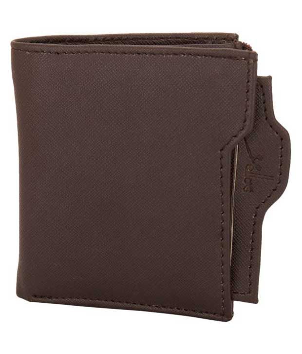 Multi Pocket Wallet With Side Zipper In Brown: Buy Online at Low Price ...