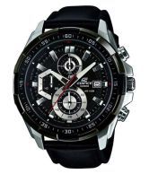 Men Fashion EX193 Black Leather Chronograph Watch