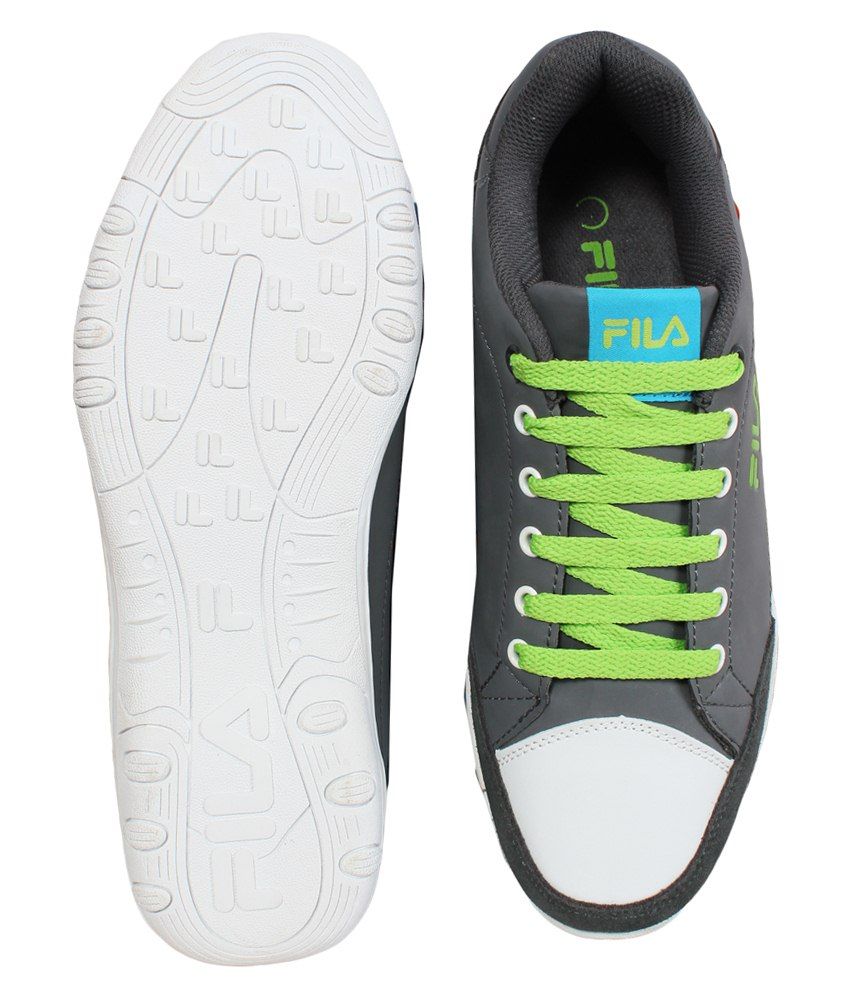 fila men calve grey canvas sneakers