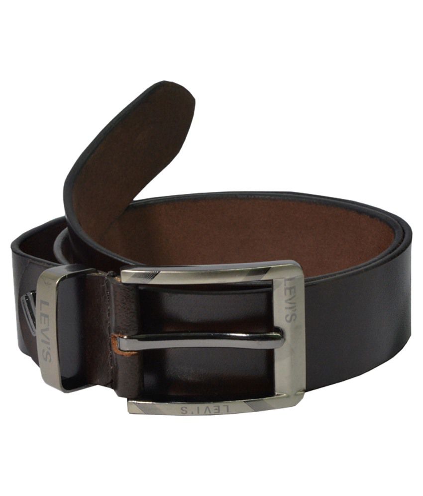 Levi's Brown Leather Belt: Buy Online 