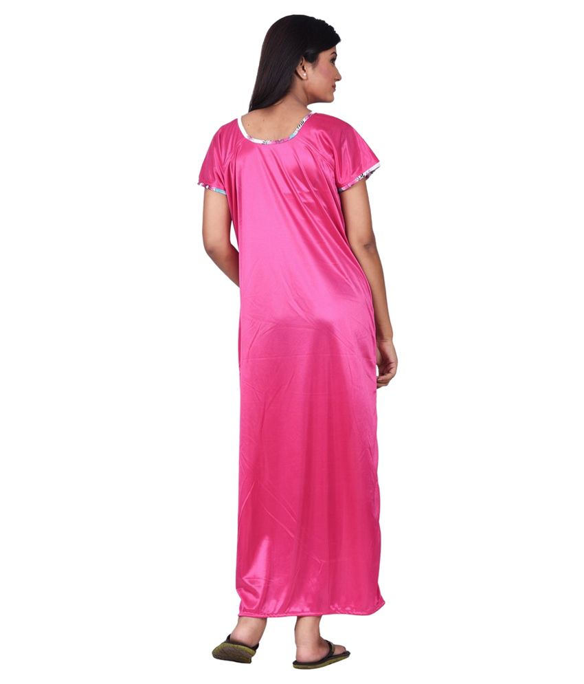 Buy Pink Secrets Pink Satin Nighty Online At Best Prices In India 
