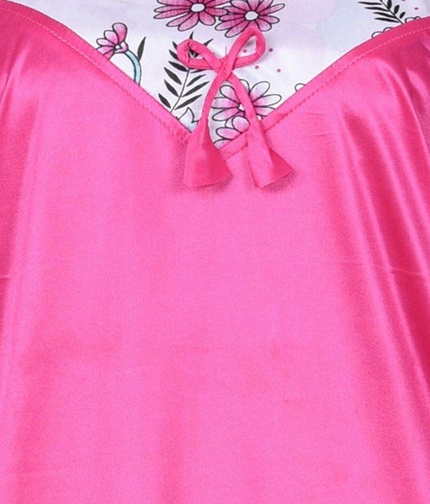 Buy Pink Secrets Pink Satin Nighty Online At Best Prices In India 