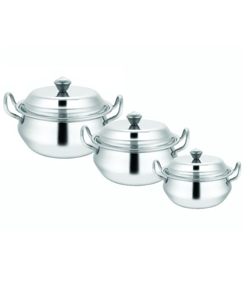 Chakmak Stainless Steel Dinnerware Set Of 3 Buy Online at Best Price