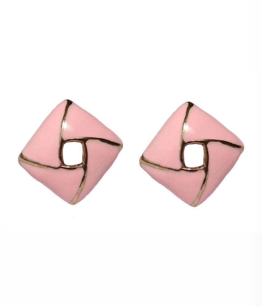 Shreya Collection Pink Alloy Studs Earrings
