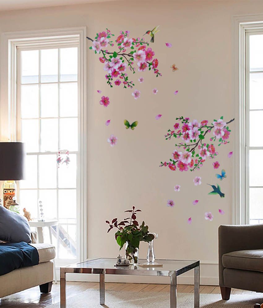 Walldesign Spring Flowers Birds & Butterfly Wall Stickers Buy