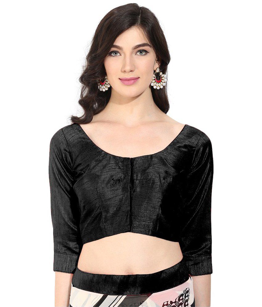 Triveni Black Silk Blouses - Buy Triveni Black Silk Blouses Online at ...