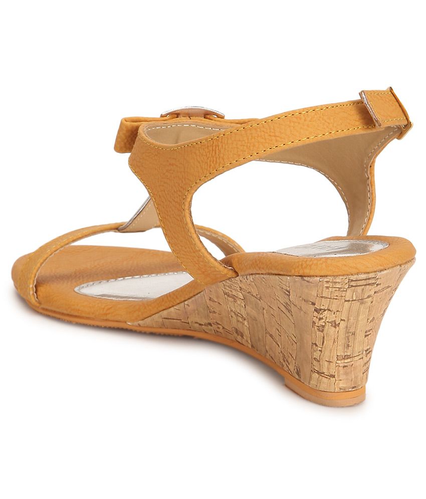 yellow heeled sandals