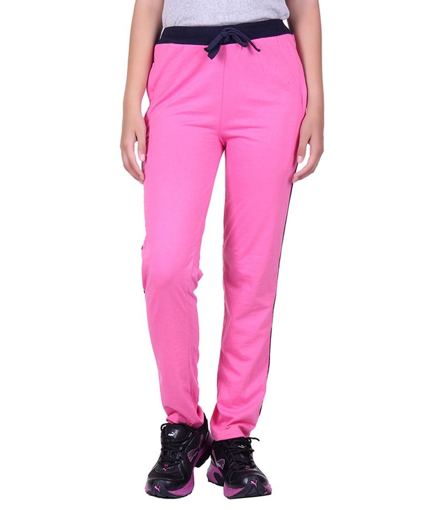 Buy Dfh Premium Cotton Women Pink Track Pant Online at Best Prices in