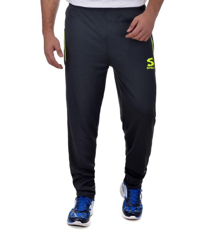 grey polyester track pants