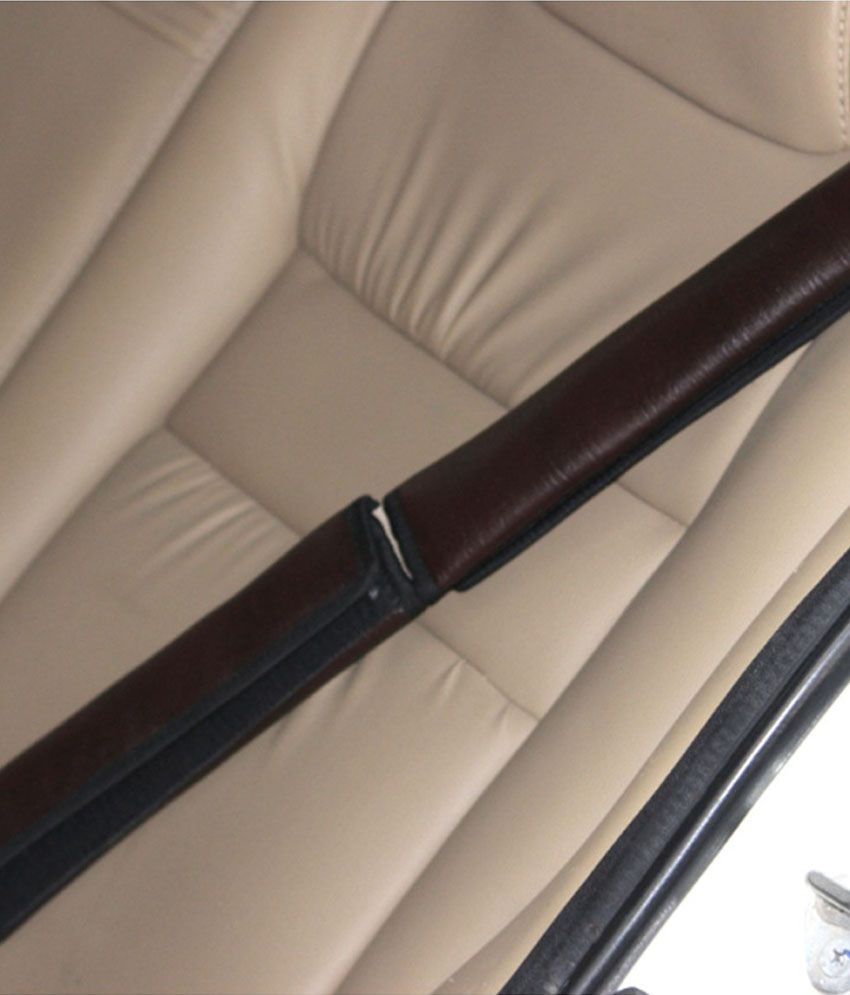 Jo Pu Cushion Shoulder Pad For Car Seat Belt Brown Jo Pu Cushion Shoulder Pad For Car Seat Belt Brown