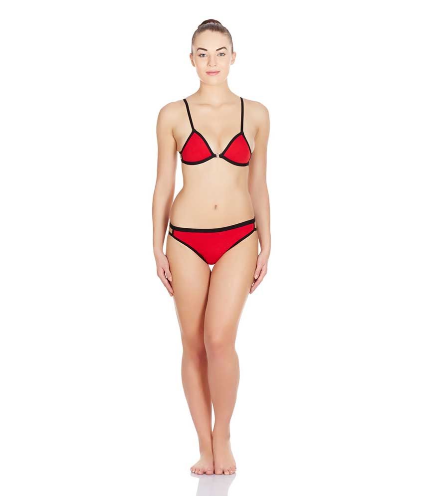     			La Intimo Red Lycra Panties