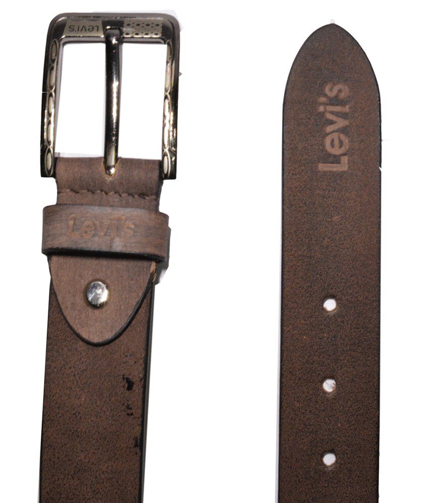 Levi's Brown Leather Belt For Men: Buy 