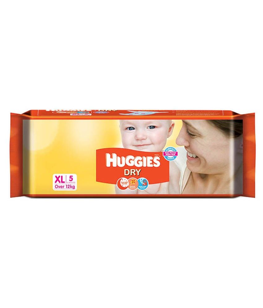 Huggies New Dry Diapers (extra Large) Pack Of 5 Buy Huggies New Dry