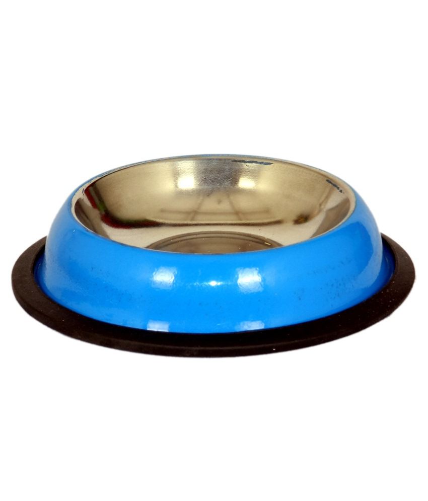     			Pet Club51 Blue Stainless Steel Dog Food Bowl