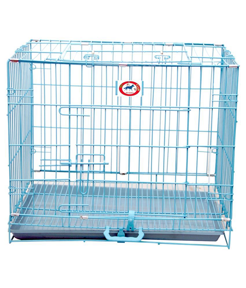    			Pet Club51 Blue Heavy Stainless Steel Dog/Cat cage-18 inches