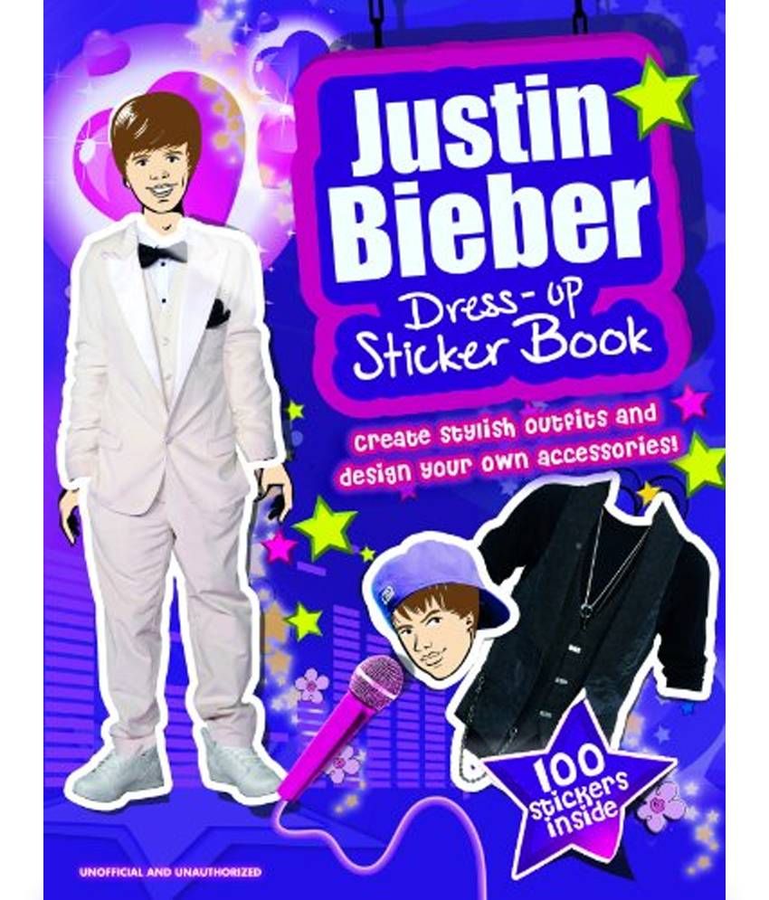 Justin Bieber Sticker DressUp Book Buy Justin Bieber Sticker DressUp