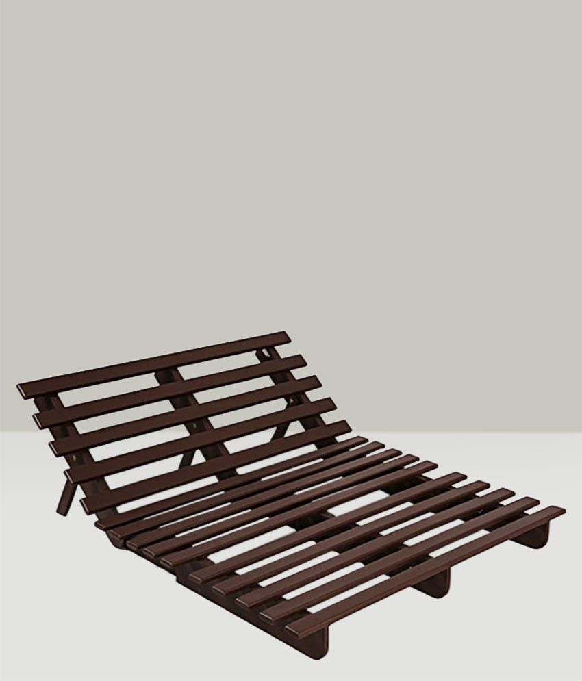 Solid Wood Double Futon With Mattress in Grey Buy Solid Wood Double