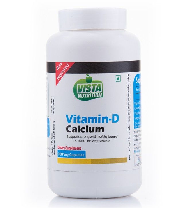 Vista Nutritions Vitamin-D & Calcium - 300 Capsules: Buy Vista ...