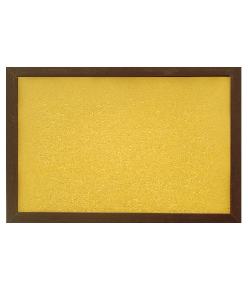 Kanico 1.5 X 2 Feet Yellow Wooden Framed Notice Board: Buy ...