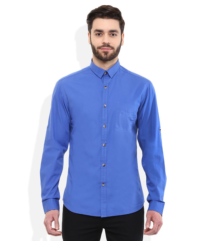 john players blue shirt