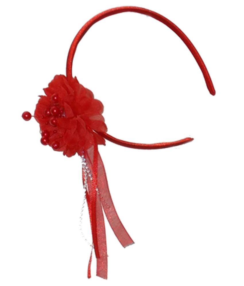 red and white combination frock