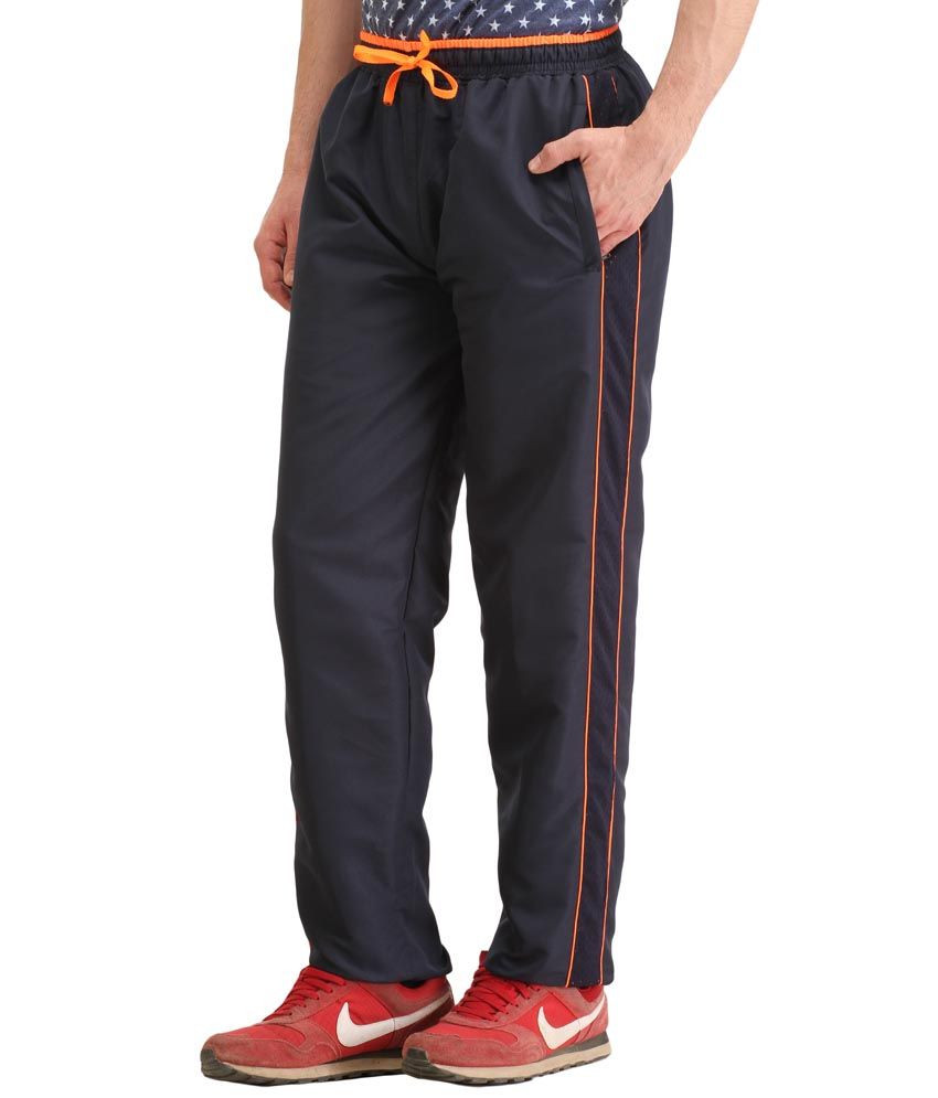 navy polyester pants