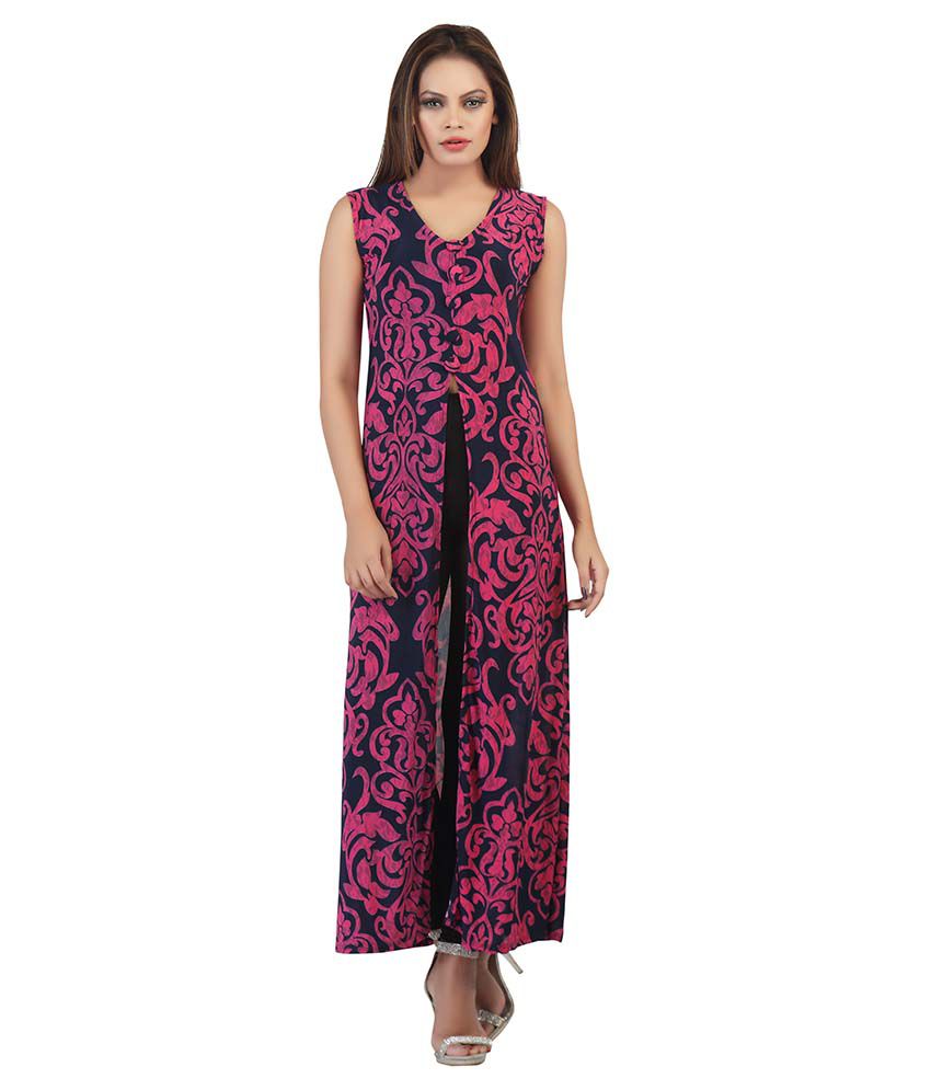 Eltah Pink Polyester Maxi Dress - Buy Eltah Pink Polyester Maxi Dress ...