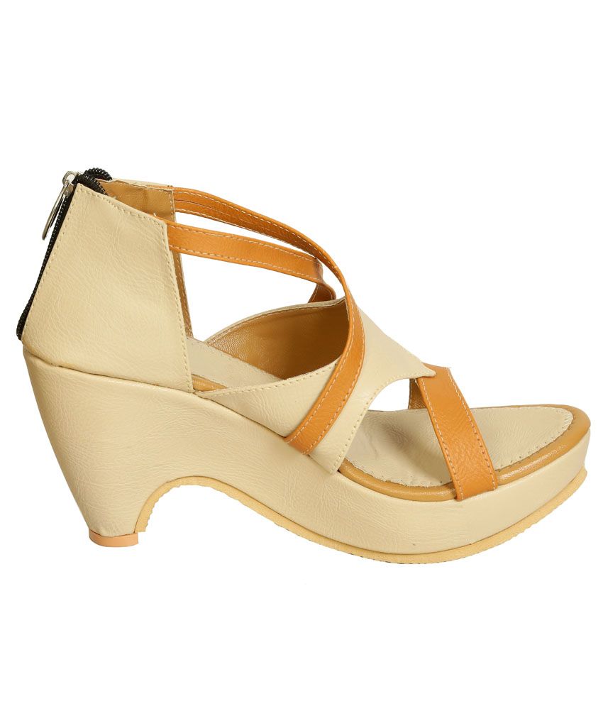 wedge beige heels