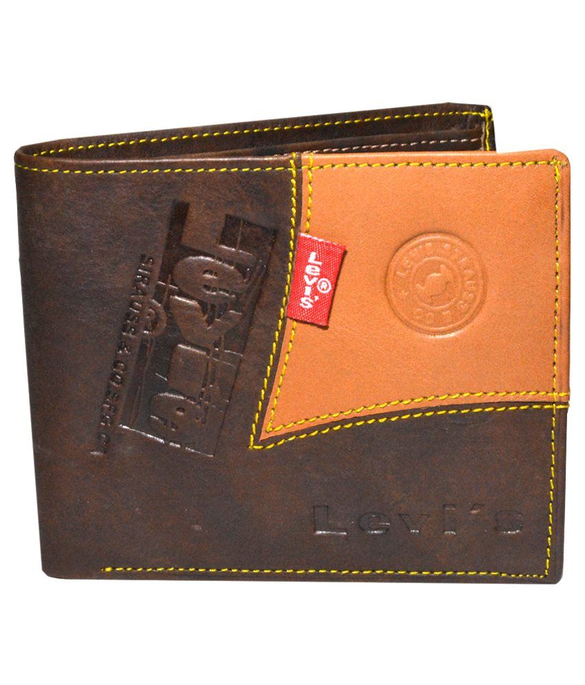 Levi's Brown Leather Formal Wallet For Men: Buy Online at Low Price in