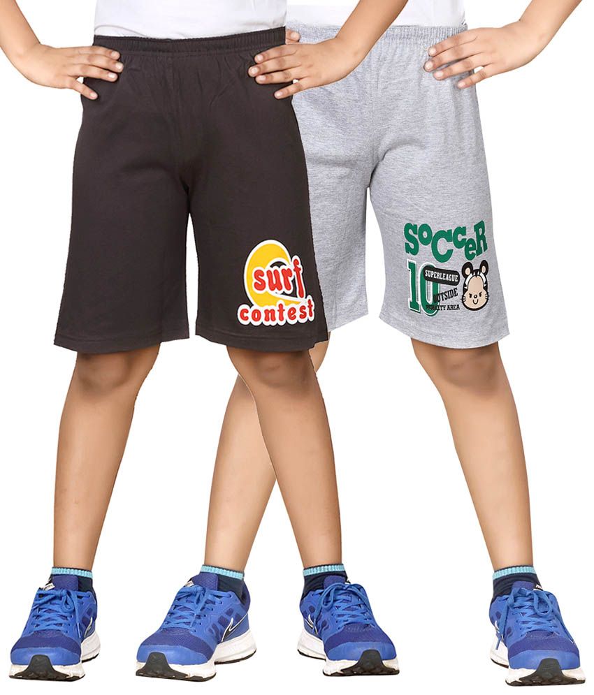     			Dongli Pack of 2 Shorts For Boys ( Gray )