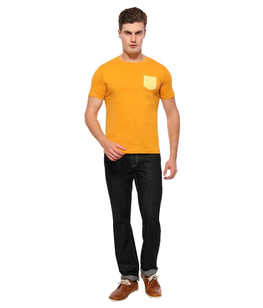 Youthen Yellow Round T Shirt - Buy Youthen Yellow Round T Shirt Online ...