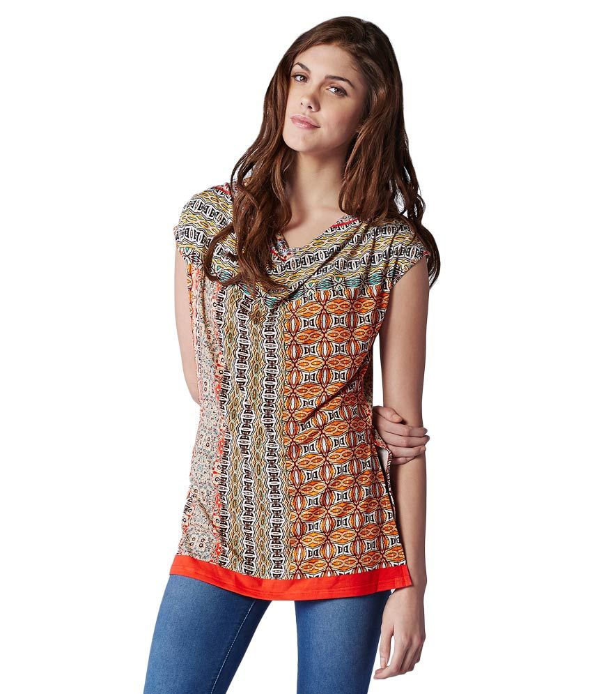 AND Multicolored Tunic - Buy AND Multicolored Tunic Online at Best ...