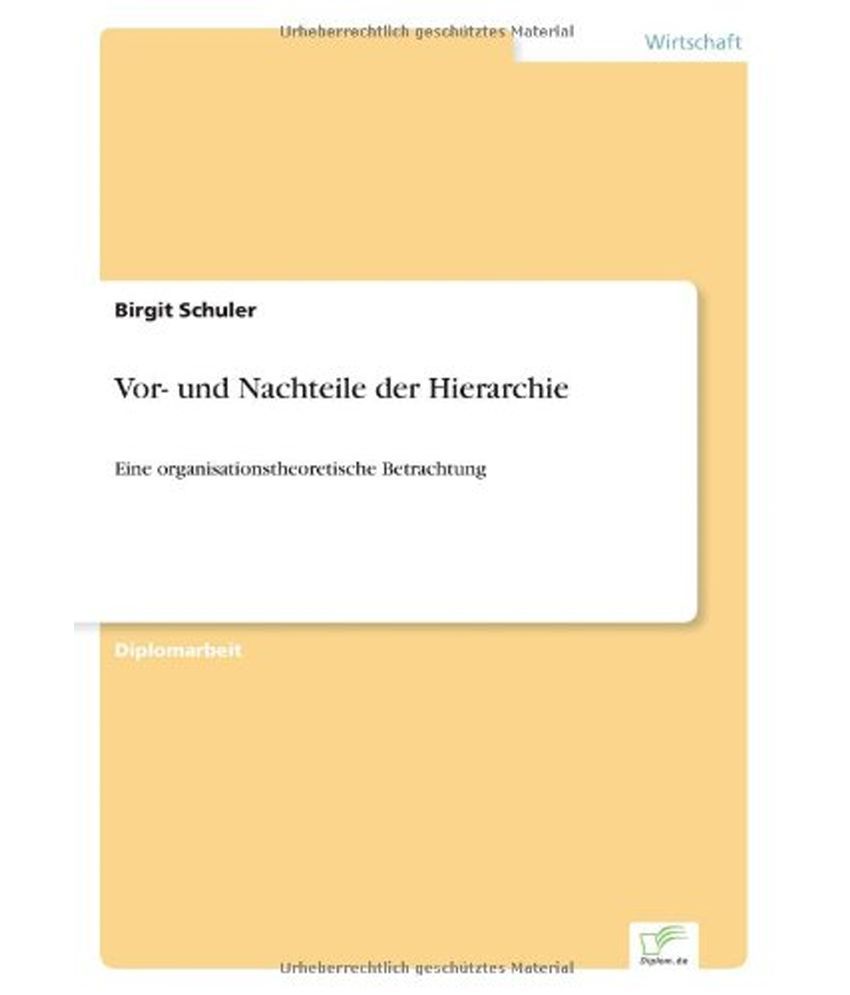 VOR- Und Nachteile Der Hierarchie: Buy VOR- Und Nachteile Der