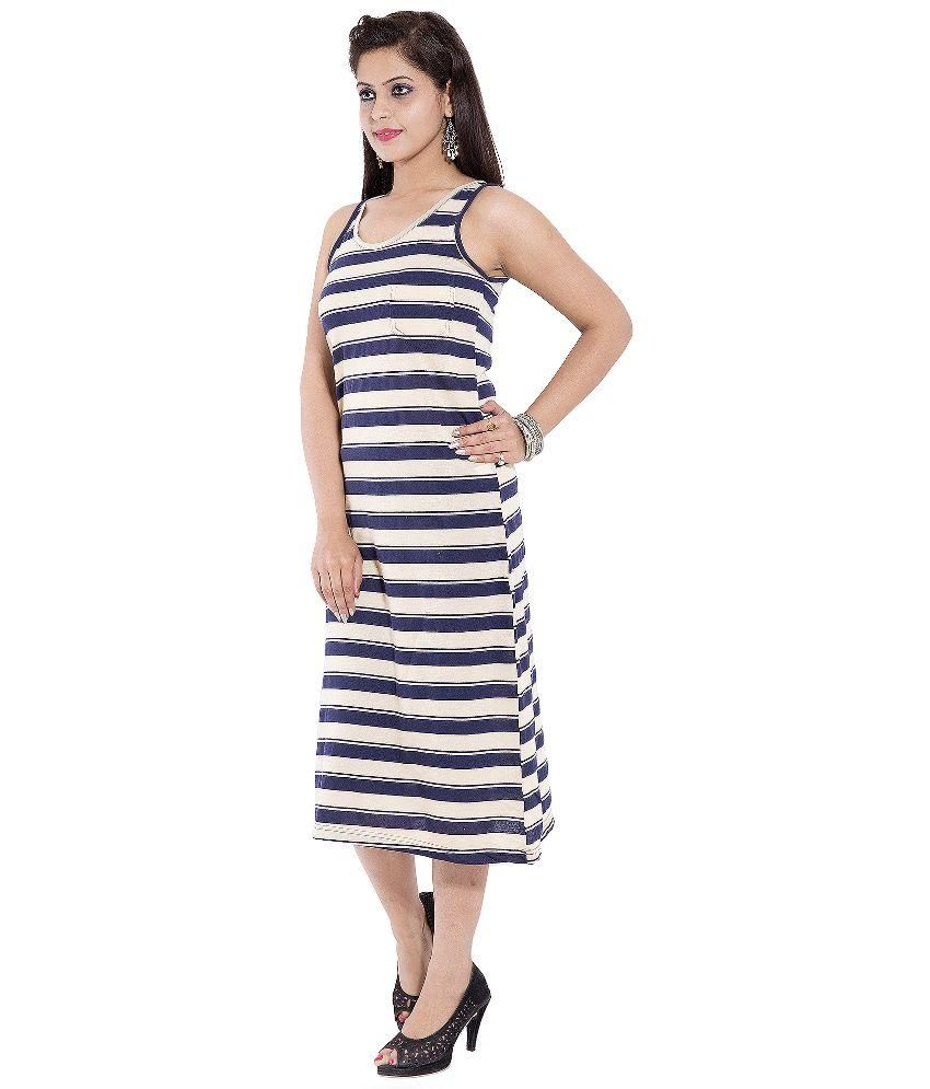 SML Originals Blue Poly Cotton Dresses Buy SML Originals Blue Poly