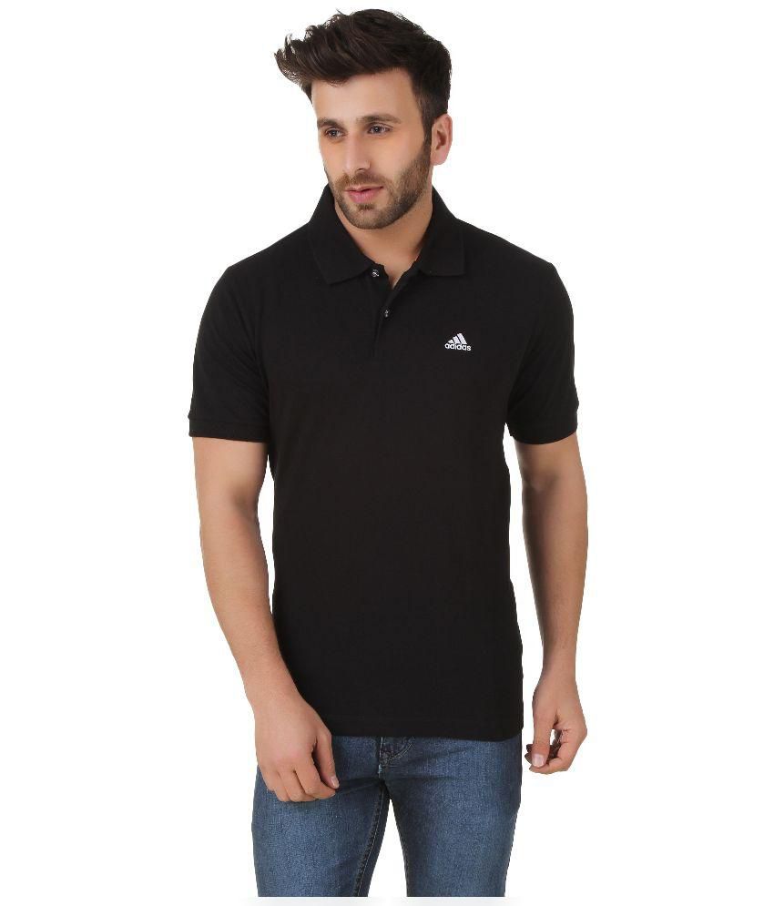 Adidas Black Polo T-Shirt - Buy Adidas Black Polo T-Shirt Online at Low ...