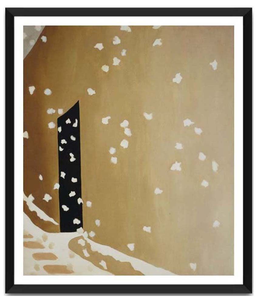 Tallenge Black Door With Snow By Georgia O Keeffe Framed Art Print