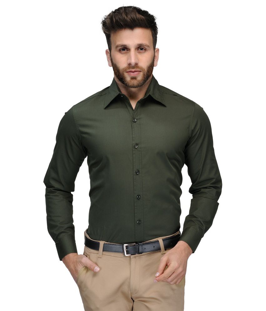 Being Fab Green Formal Shirt - Buy Being Fab Green Formal Shirt Online ...