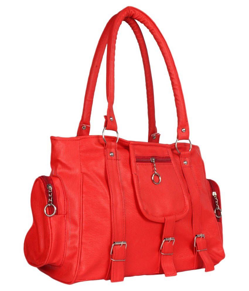 Belllina Red P.U. Shoulder Bag - Buy Belllina Red P.U. Shoulder Bag ...
